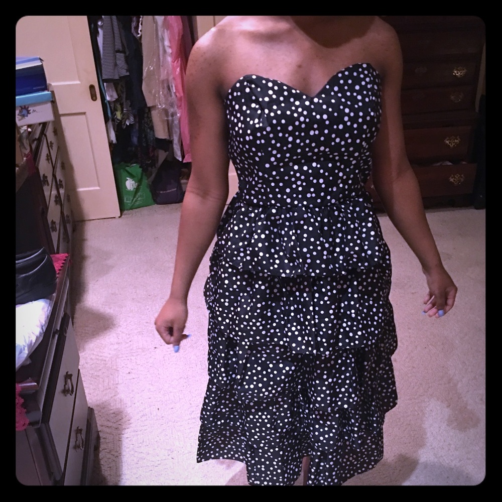 Strapless polka dot dress. Moving. Must go!